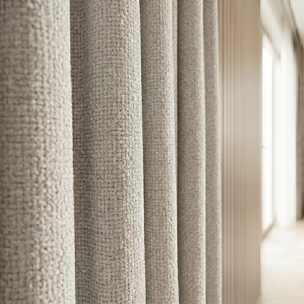BEACON Forma Curtain made of polyester fabric, stylish drape with CN47304-14 design in neutral tones, perfect for living rooms or bedrooms.