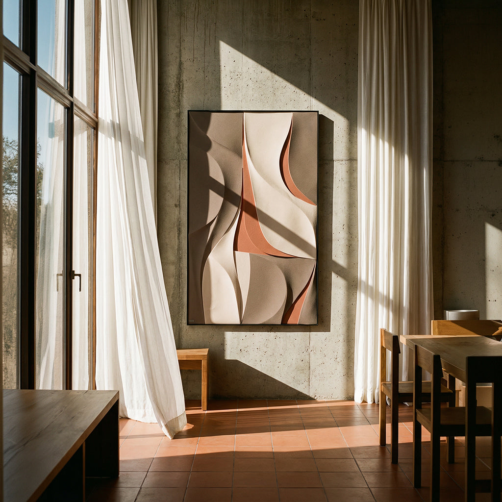 Handmade Gesso wall art painting in large 110x180cm size by BEACON, featuring textured abstract design on canvas.