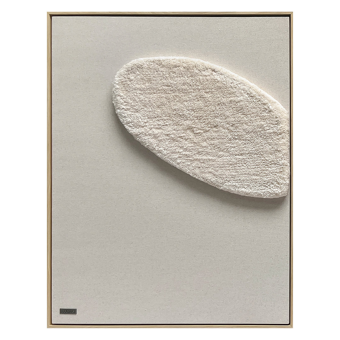 Set of 3 handmade fiber textile wall art paintings, 70x90cm, by BEACON, featuring intricate textile designs for wall decor.