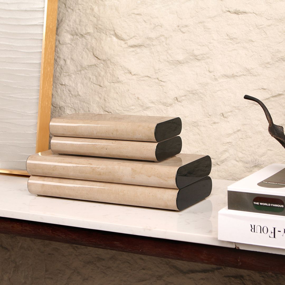 Hinged Glossy Storage Box-L KD5005BL -  Decorative Boxes - ebarza Furniture UAE | Shop Modern Furniture in Abu Dhabi & Dubai - مفروشات ايبازرا في الامارات | تسوق اثاث عصري وديكورات مميزة في دبي وابوظبي