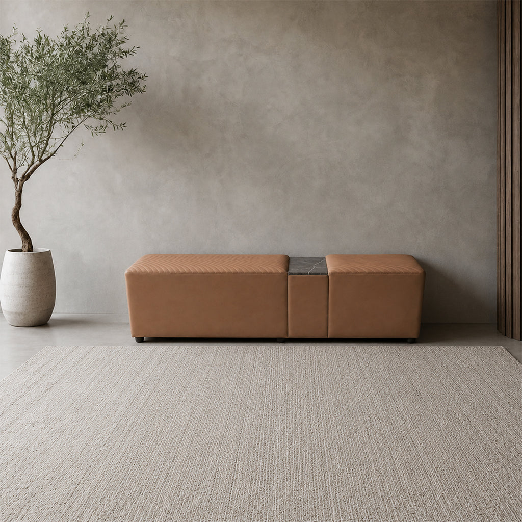 Pre-order 90 Days Delivery Flannelette Bench With Marble Table - Ipd-388