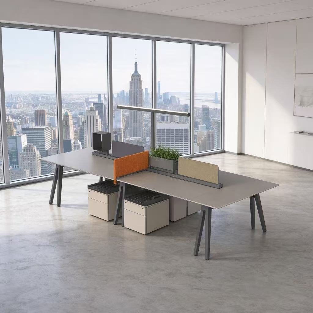 BEACON WZDDG VIPO 4-seater office workstation desk, 300x140x75 cm, modern design with four spacious work areas.