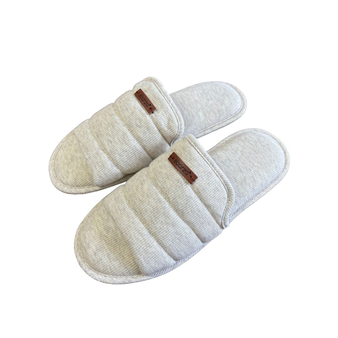Beige Pebble Men slippers by BEACON featuring a textured design and slip-on style, ideal for casual indoor wear.