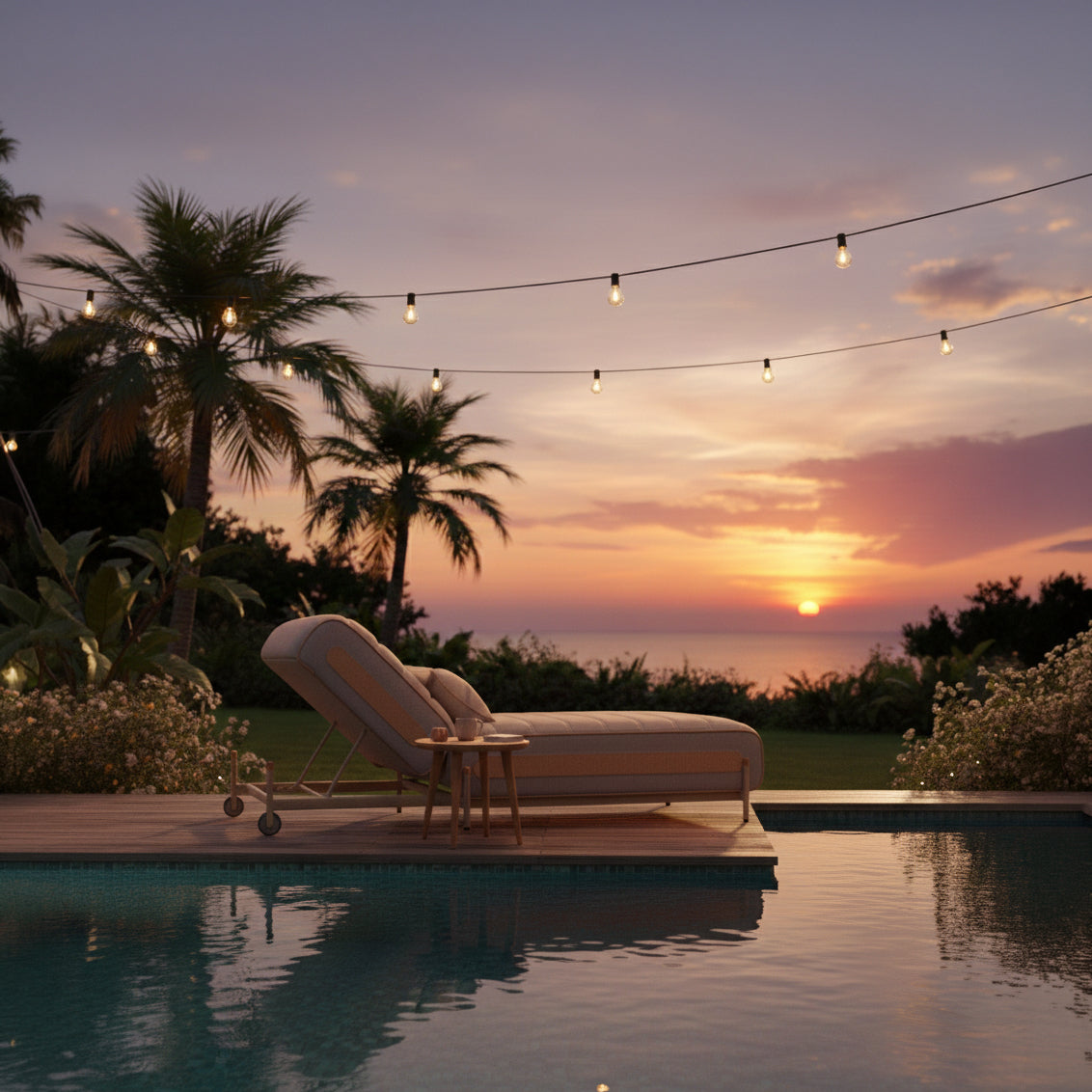 JOY Sunbed  Outdoor LOUNGER JO-13+ 2*CU-02 -  Sunloungers - ebarza Furniture UAE | Shop Modern Furniture in Abu Dhabi & Dubai - مفروشات ايبازرا في الامارات | تسوق اثاث عصري وديكورات مميزة في دبي وابوظبي