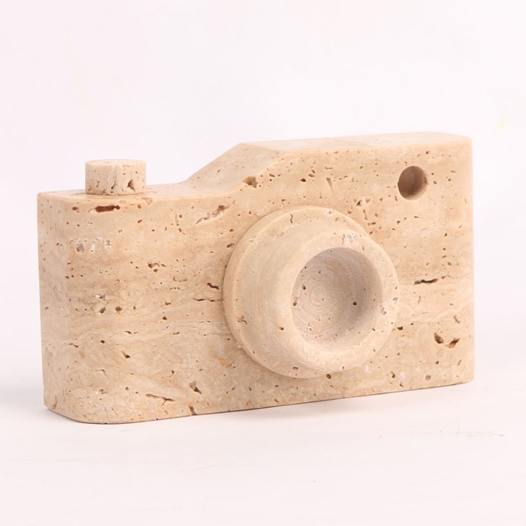 Pre-order 15 Days Delivery Marble Camera Sculpture KA5092A -  Home Decor Figurines - ebarza Furniture UAE | Shop Modern Furniture in Abu Dhabi & Dubai - مفروشات ايبازرا في الامارات | تسوق اثاث عصري وديكورات مميزة في دبي وابوظبي