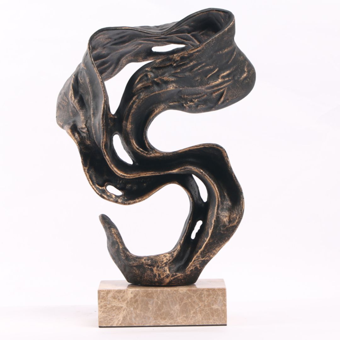 Pre-order 15 Days Delivery Flowing Ribbon Sculpture KA5189A -  Home Decor Figurines - ebarza Furniture UAE | Shop Modern Furniture in Abu Dhabi & Dubai - مفروشات ايبازرا في الامارات | تسوق اثاث عصري وديكورات مميزة في دبي وابوظبي