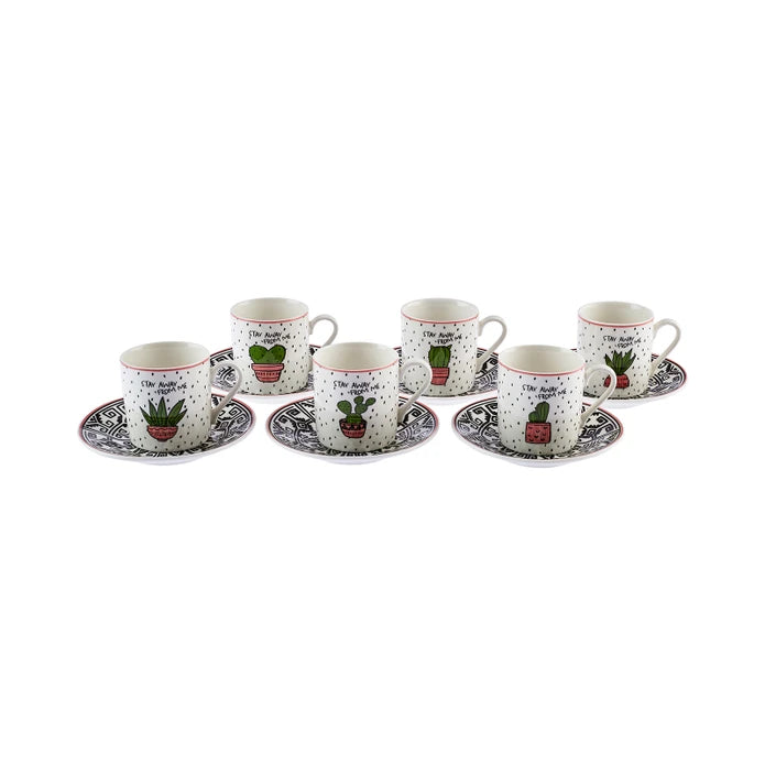 Pre-order for 25Days Delivery - Karaca Cactus Set of 6 Coffee Cups 80 ml 153.03.05.0283 -  Coffee Sets | الطلب المسبق لمدة 25 يومًا - طقم صبار كاراجا 6 فناجين قهوة 80 م - ebarza Furniture UAE | Shop Modern Furniture in Abu Dhabi & Dubai - مفروشات ايبازرا في الامارات | تسوق اثاث عصري وديكورات مميزة في دبي وابوظبي