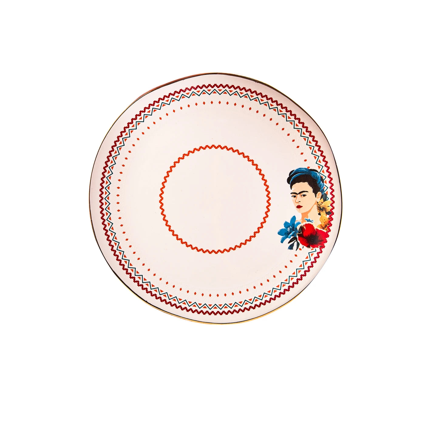 Pre-order for 50 Days Delivery - Karaca Frida Kahlo Cake Plate 153.03.07.9645 -  Plates | كاراجا هوم مورا راتان قاع 33 سم - ebarza Furniture UAE | Shop Modern Furniture in Abu Dhabi & Dubai - مفروشات ايبازرا في الامارات | تسوق اثاث عصري وديكورات مميزة في دبي وابوظبي
