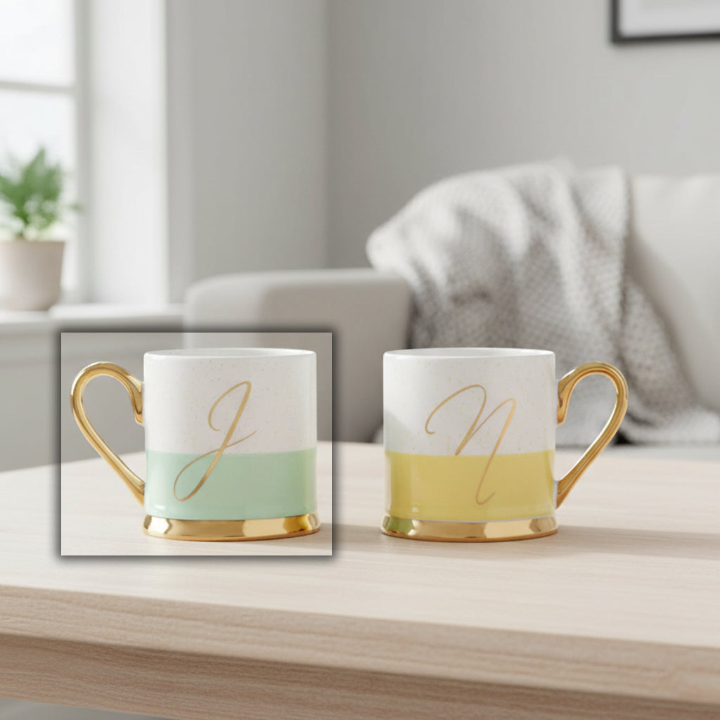 Karaca I Letter Mug 153.03.06.1616 -  Mugs - ebarza Furniture UAE | Shop Modern Furniture in Abu Dhabi & Dubai - مفروشات ايبازرا في الامارات | تسوق اثاث عصري وديكورات مميزة في دبي وابوظبي