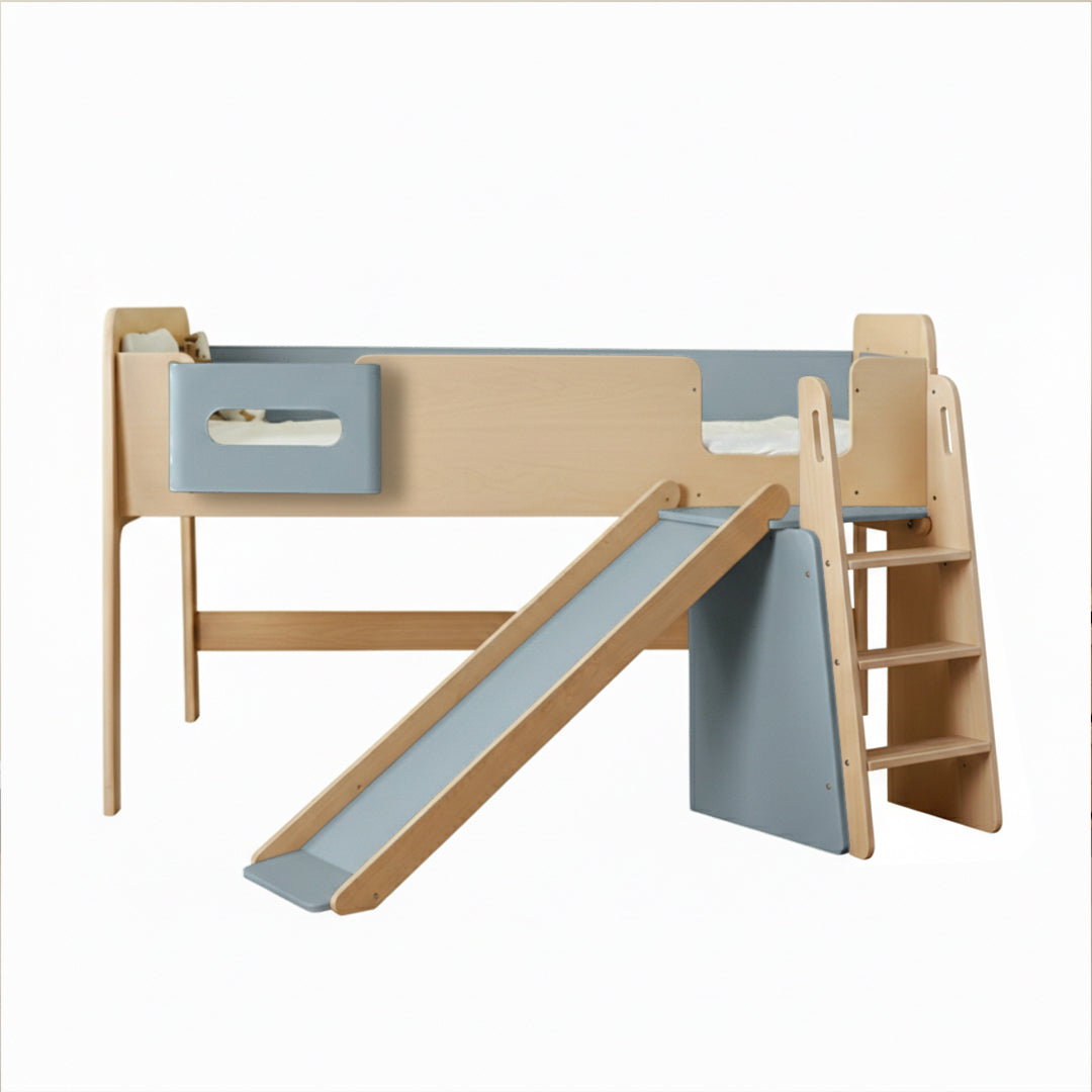 Kids Byron Long Junior Double Loft Bed BK-BYLJDLB/BBBH/BK-LBS/BB -  Kids Beds - ebarza Furniture UAE | Shop Modern Furniture in Abu Dhabi & Dubai - مفروشات ايبازرا في الامارات | تسوق اثاث عصري وديكورات مميزة في دبي وابوظبي