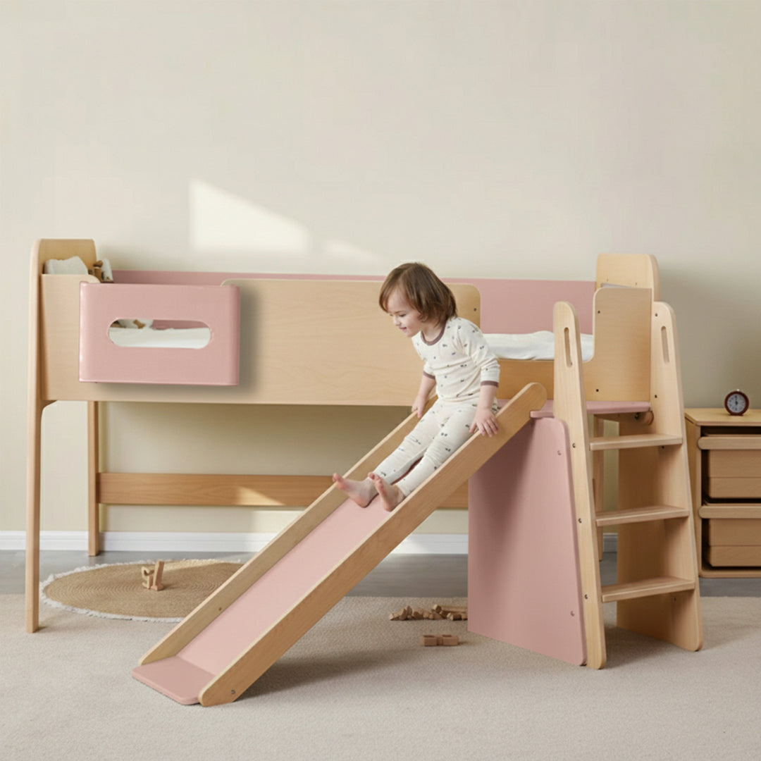 Kids Byron Long Junior Double Loft Bed BK-BYLJDLB/CHBH/BK-LBS/CH -  Kids Beds - ebarza Furniture UAE | Shop Modern Furniture in Abu Dhabi & Dubai - مفروشات ايبازرا في الامارات | تسوق اثاث عصري وديكورات مميزة في دبي وابوظبي