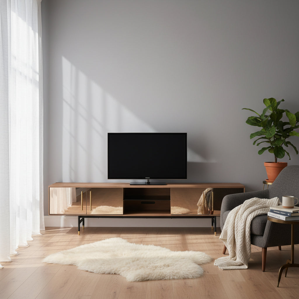 Lara Tv Unit NKTLARA-TVU -  TV Units - ebarza Furniture UAE | Shop Modern Furniture in Abu Dhabi & Dubai - مفروشات ايبازرا في الامارات | تسوق اثاث عصري وديكورات مميزة في دبي وابوظبي