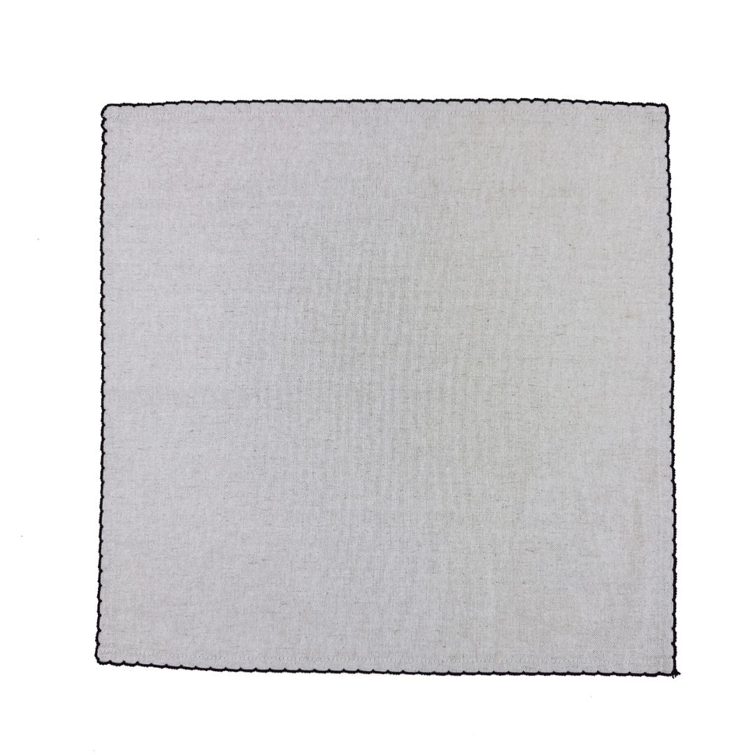 Linen with cotton fabric napkin from BEACON, showing soft, textured material in natural beige color.