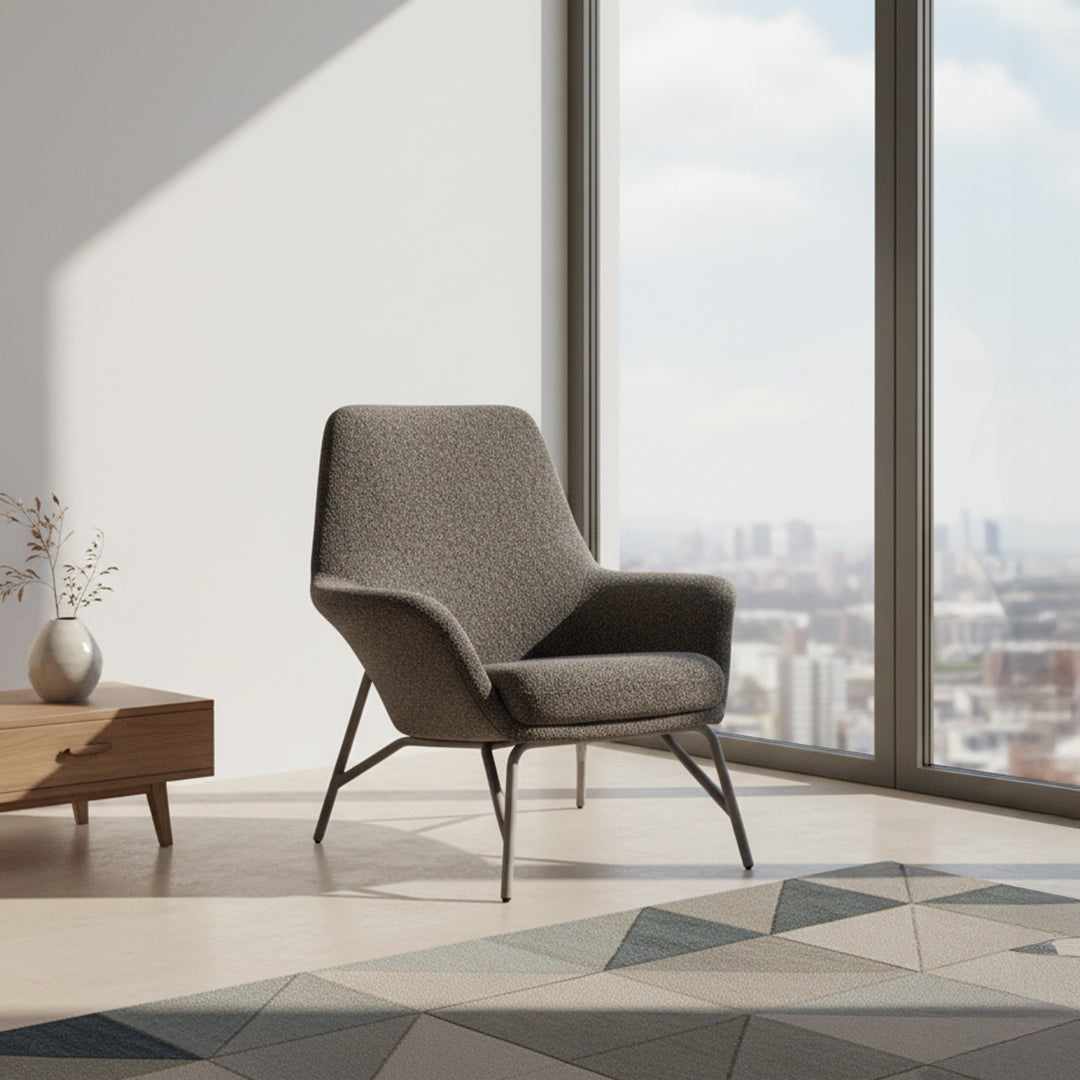 Lounge Chair -H-5180 - Grey -  Lounge Chairs - ebarza Furniture UAE | Shop Modern Furniture in Abu Dhabi & Dubai - مفروشات ايبازرا في الامارات | تسوق اثاث عصري وديكورات مميزة في دبي وابوظبي