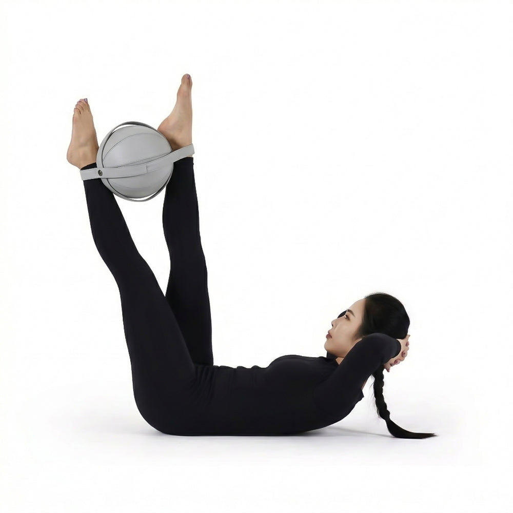 Lunara PVC leather body ball by BEACON for gym exercises, shown on a plain background with a textured surface.