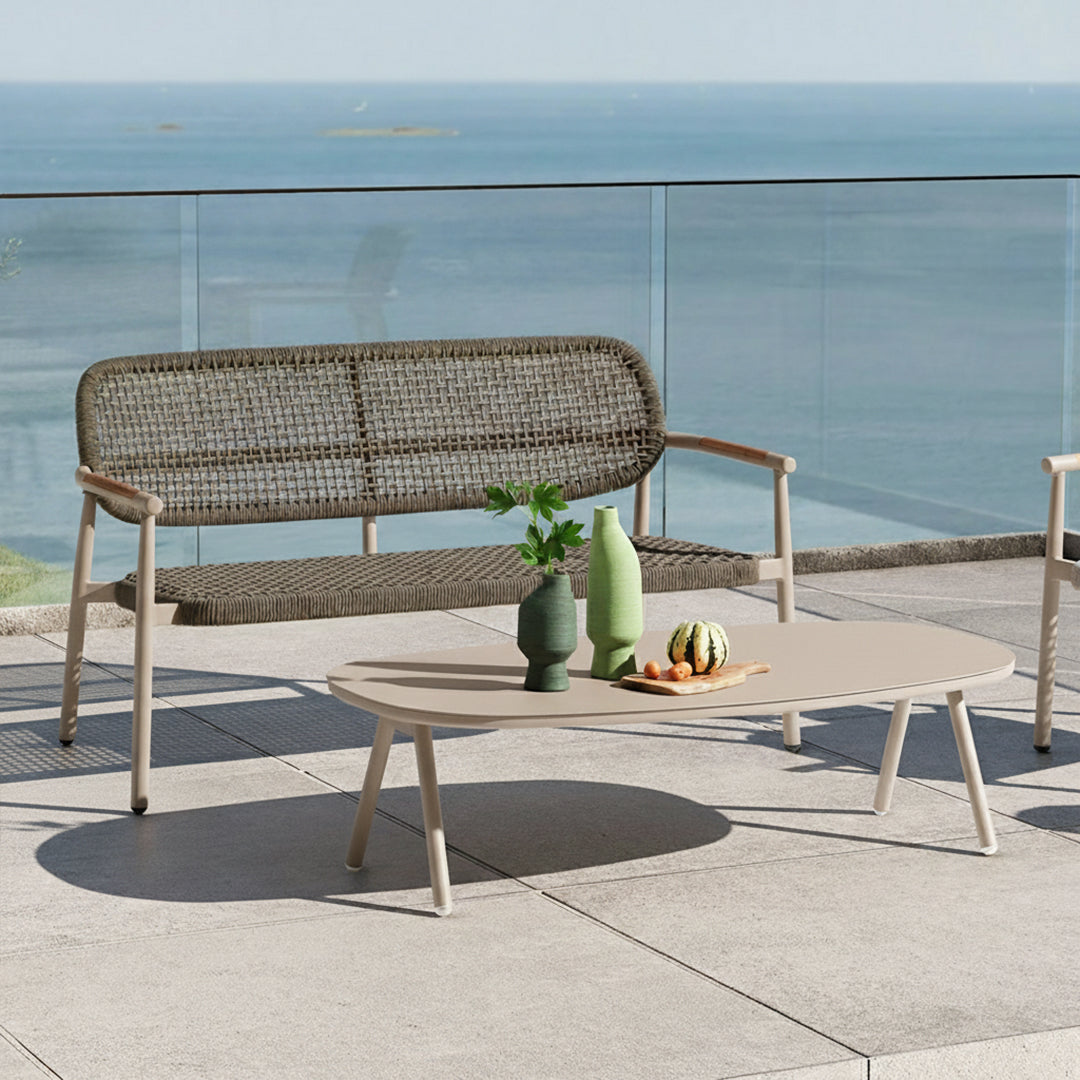 Lunra 2-SEATER OUTDOOR SOFA With ROPE AC2004B11ROP -  Outdoor Sofas - ebarza Furniture UAE | Shop Modern Furniture in Abu Dhabi & Dubai - مفروشات ايبازرا في الامارات | تسوق اثاث عصري وديكورات مميزة في دبي وابوظبي