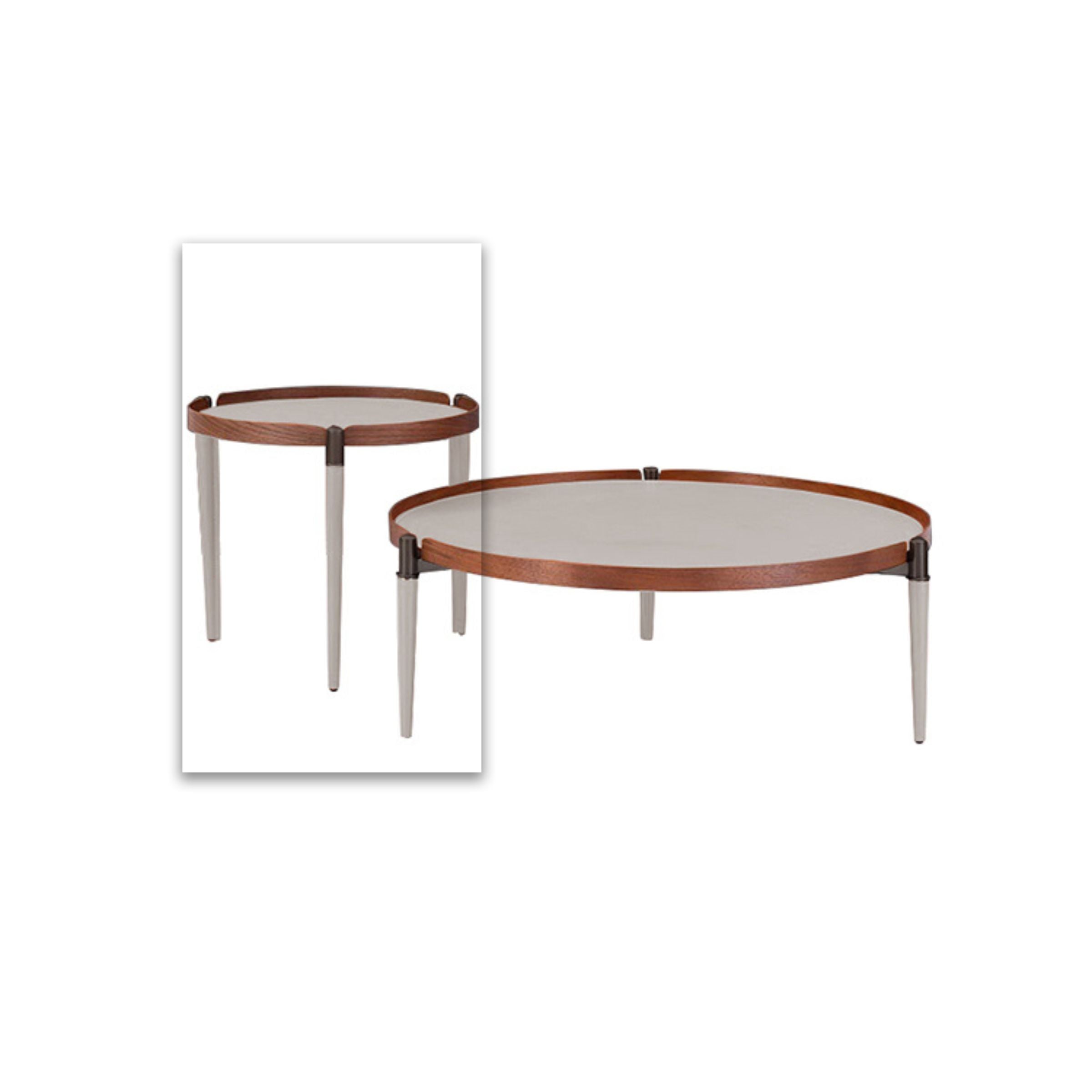 saddle leather Side Table MLL-D16 -  Side Tables | طاولة جانبية من الجلد - ebarza Furniture UAE | Shop Modern Furniture in Abu Dhabi & Dubai - مفروشات ايبازرا في الامارات | تسوق اثاث عصري وديكورات مميزة في دبي وابوظبي
