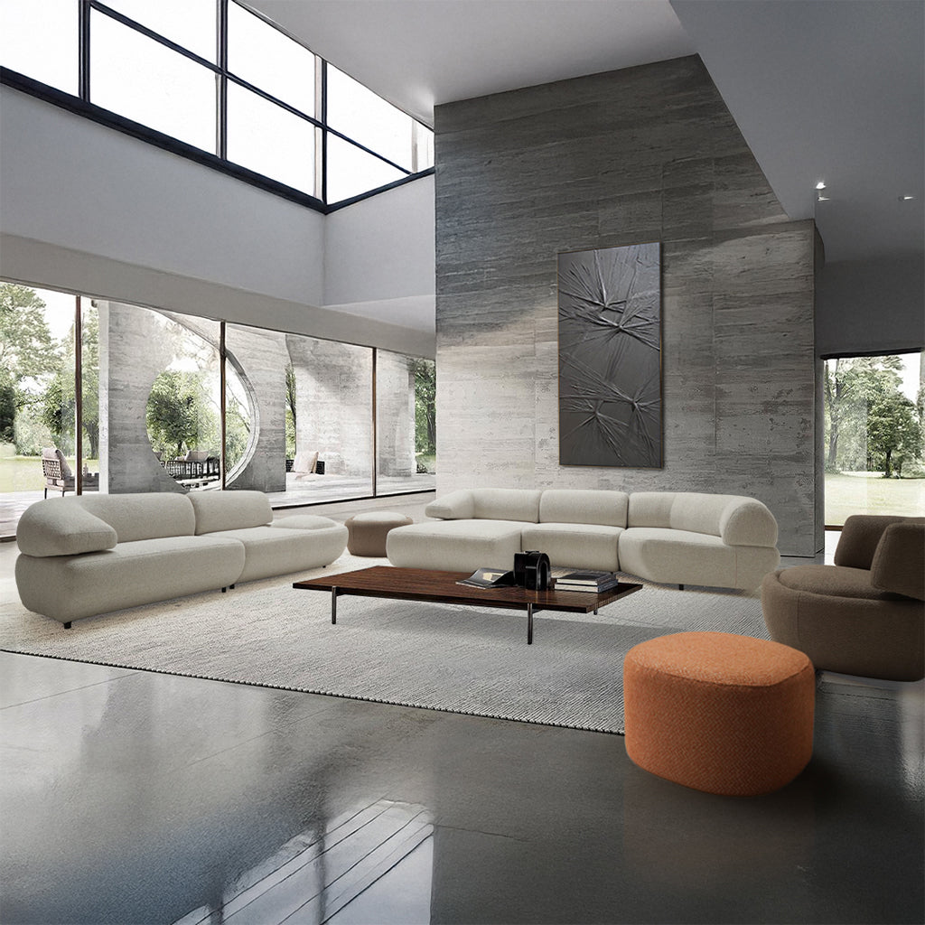 MOLLIS SMALL POUF BER-SMALL/OC -  Poufs - ebarza Furniture UAE | Shop Modern Furniture in Abu Dhabi & Dubai - مفروشات ايبازرا في الامارات | تسوق اثاث عصري وديكورات مميزة في دبي وابوظبي