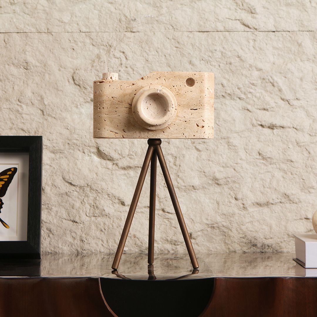 Pre-order 15 Days Delivery Marble Camera Sculpture-L KA5090A -  Home Decor Figurines - ebarza Furniture UAE | Shop Modern Furniture in Abu Dhabi & Dubai - مفروشات ايبازرا في الامارات | تسوق اثاث عصري وديكورات مميزة في دبي وابوظبي