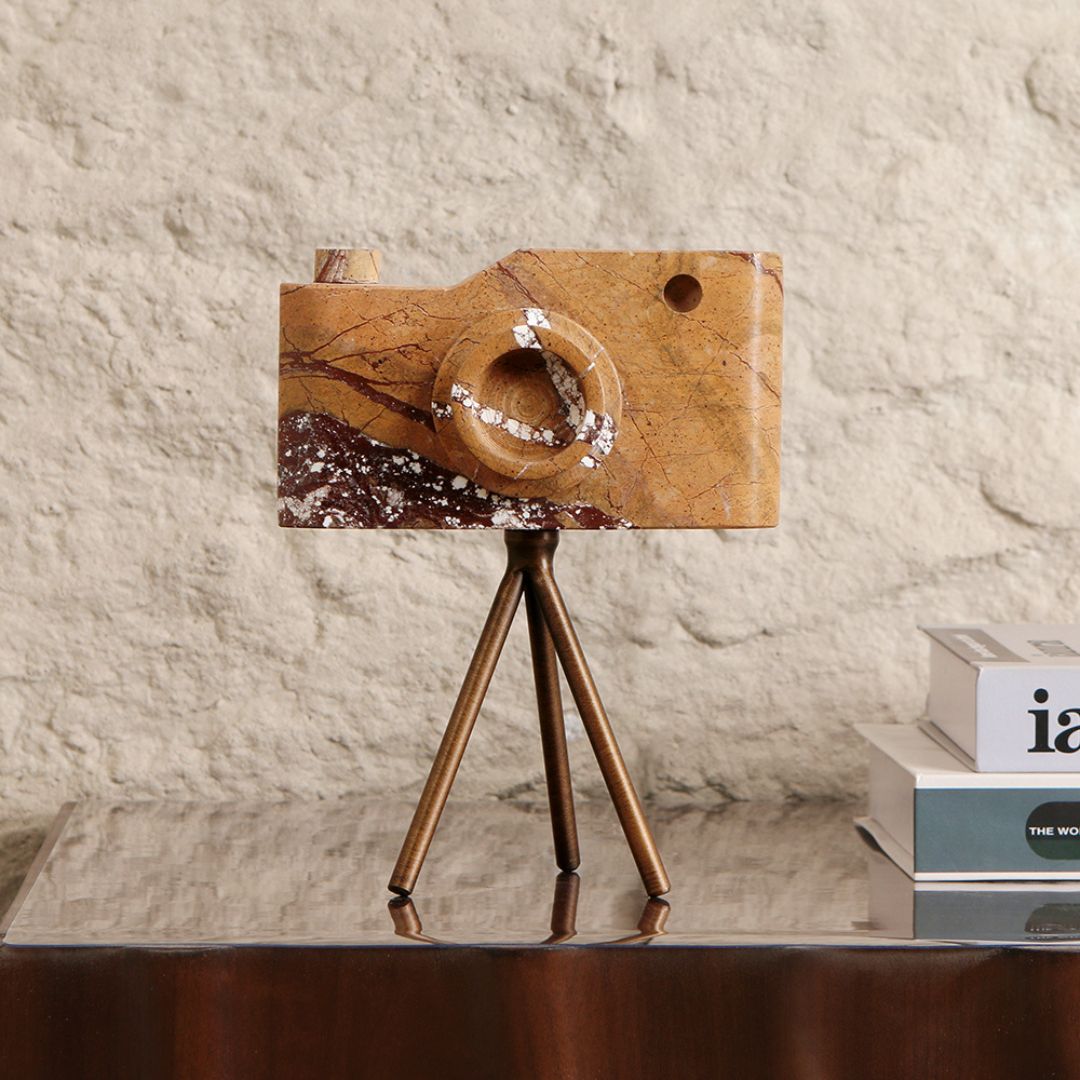 Pre-order 15 Days Delivery Marble Camera Sculpture-S KA5090BS -  Home Decor Figurines - ebarza Furniture UAE | Shop Modern Furniture in Abu Dhabi & Dubai - مفروشات ايبازرا في الامارات | تسوق اثاث عصري وديكورات مميزة في دبي وابوظبي