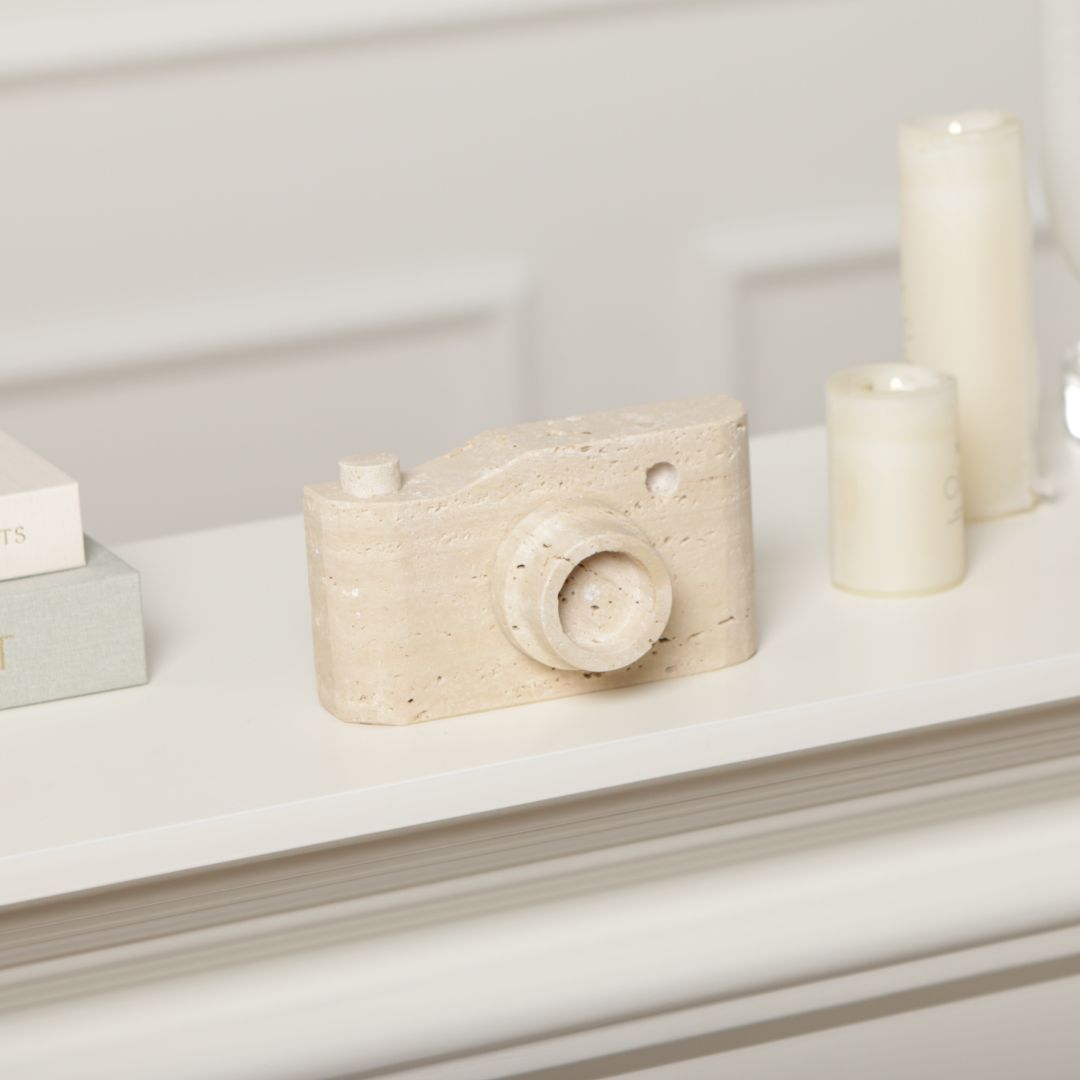 Pre-order 15 Days Delivery Marble Camera Sculpture KA5092A -  Home Decor Figurines - ebarza Furniture UAE | Shop Modern Furniture in Abu Dhabi & Dubai - مفروشات ايبازرا في الامارات | تسوق اثاث عصري وديكورات مميزة في دبي وابوظبي