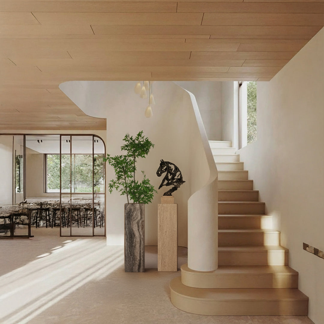 Marble Stand / Planter Box -L T0161 - Brown -  Artwork Stands - ebarza Furniture UAE | Shop Modern Furniture in Abu Dhabi & Dubai - مفروشات ايبازرا في الامارات | تسوق اثاث عصري وديكورات مميزة في دبي وابوظبي