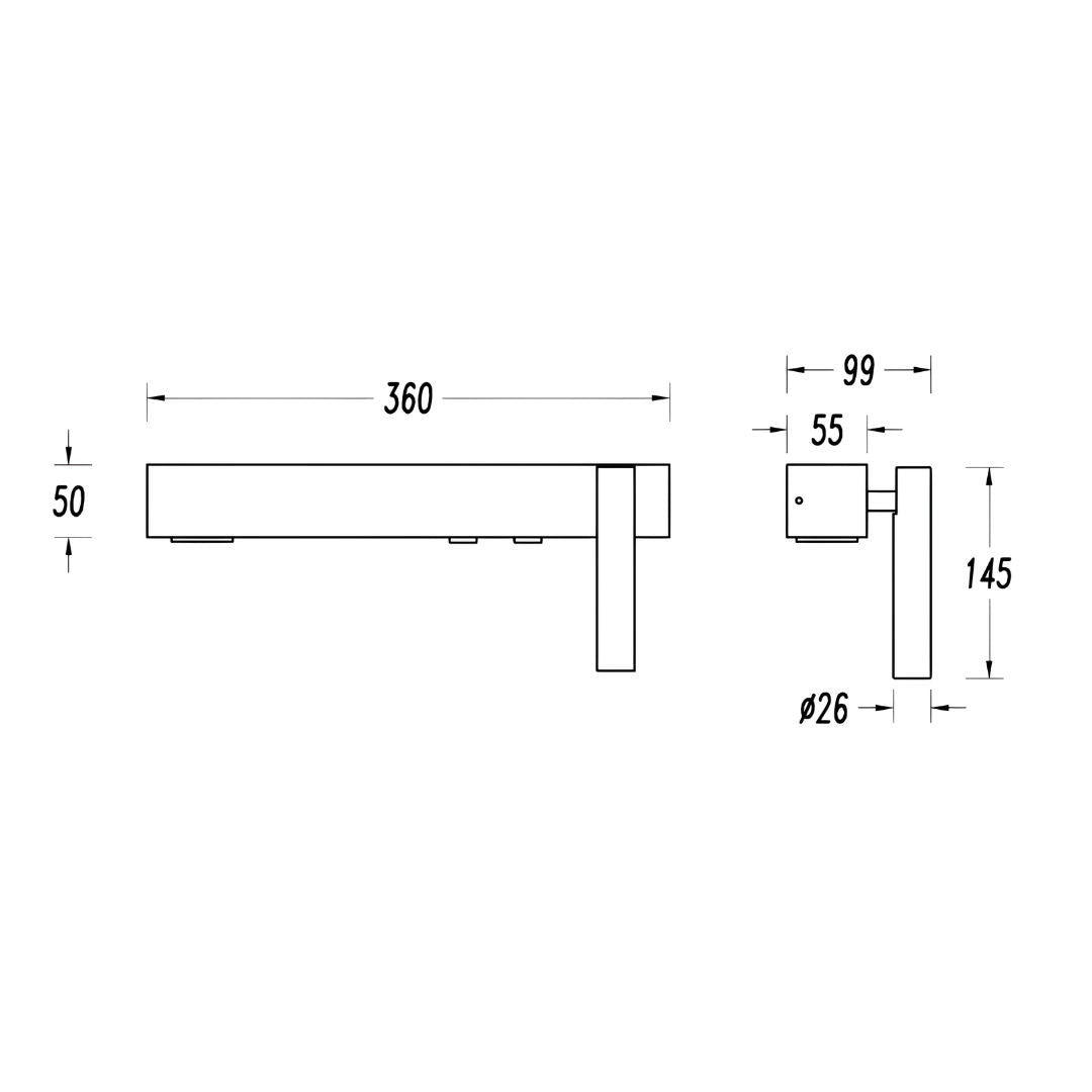 Mee Hotel Style Headboard/ Wall Reading Lamp Mee-Ez-WL(B)-28AB