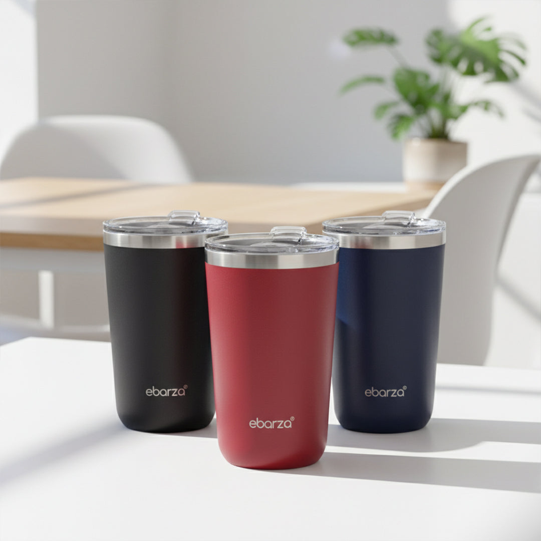 Blue Mesa Travel Mug 590ML by BEACON, insulated drinkware with a sleek design and secure lid for on-the-go hydration.