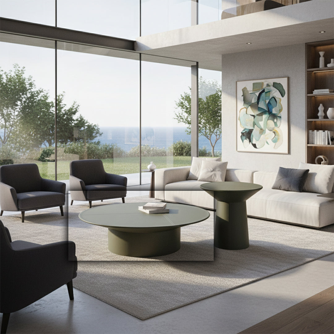 Microfiber Hard Leather Coffee Table CT-258 -  Coffee tables - ebarza Furniture UAE | Shop Modern Furniture in Abu Dhabi & Dubai - مفروشات ايبازرا في الامارات | تسوق اثاث عصري وديكورات مميزة في دبي وابوظبي