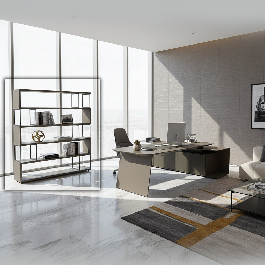 Microfiber Hard Leather Bookshelf DO-21