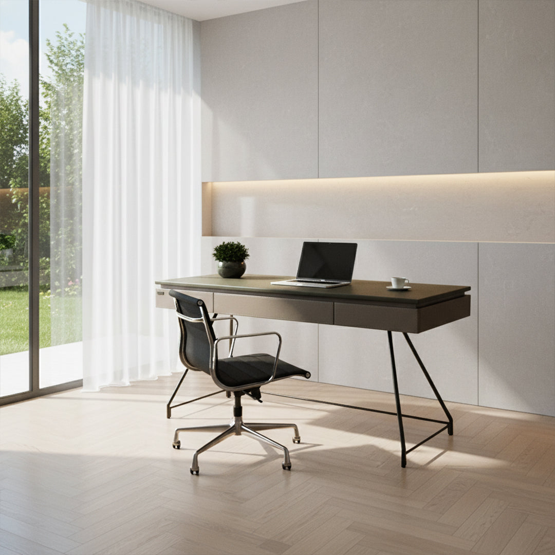 Microfiber Hard Leather Desk OD-258 -  Office Desks - ebarza Furniture UAE | Shop Modern Furniture in Abu Dhabi & Dubai - مفروشات ايبازرا في الامارات | تسوق اثاث عصري وديكورات مميزة في دبي وابوظبي