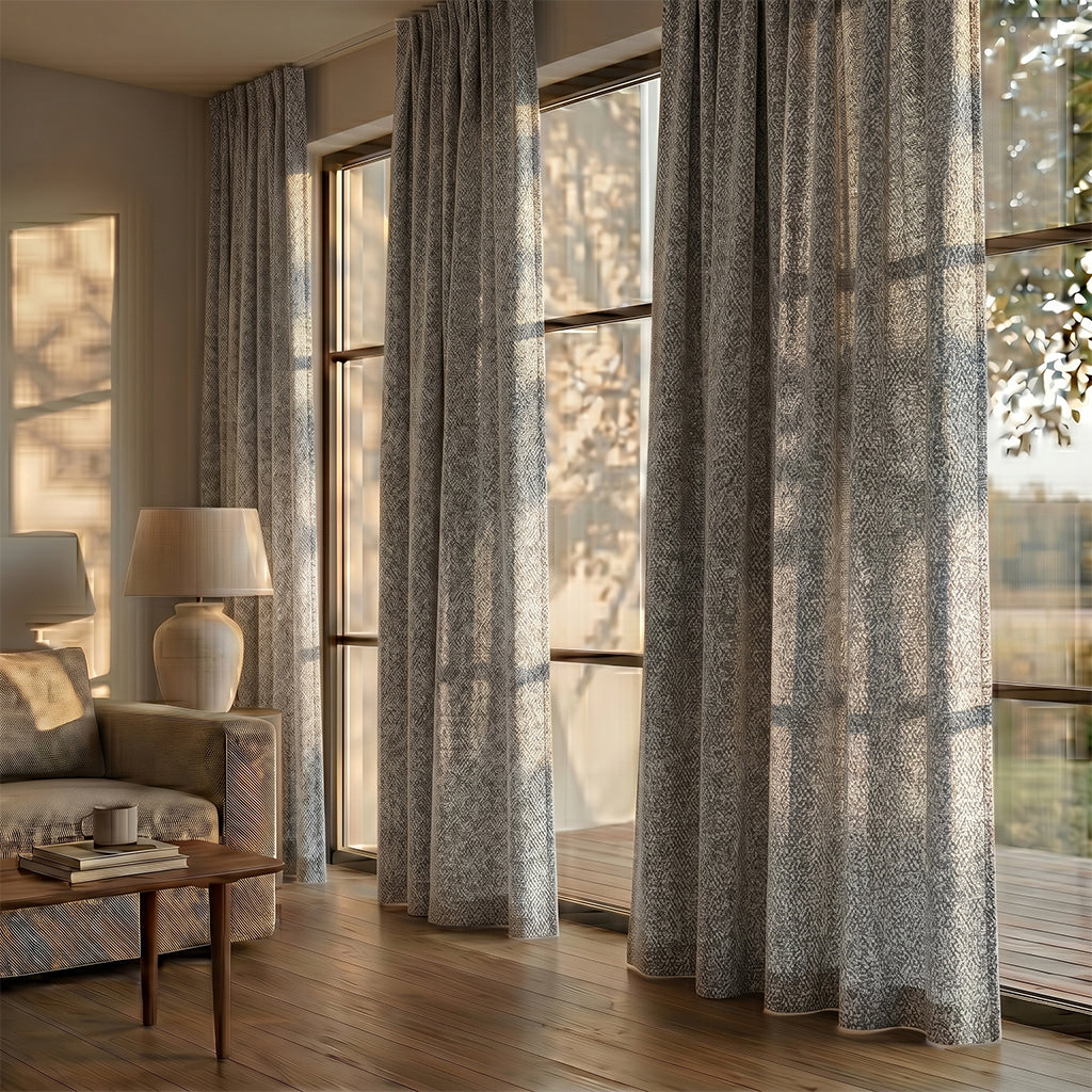 Beacon mono polyester curtain fabric in CN47401-4 design, suitable for curtains and drapes, with a smooth textured appearance.