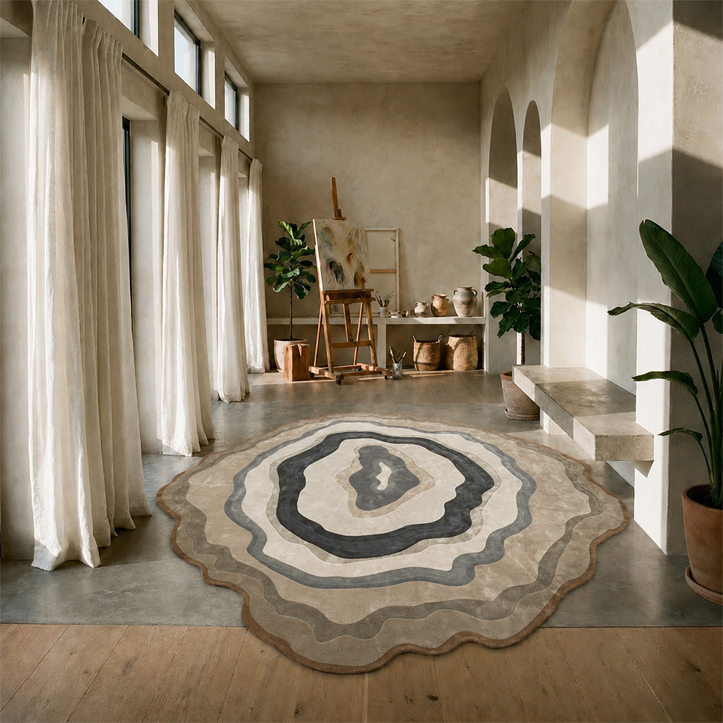 Pre-order 55 Days Delivery D450 Cm Ondine Hand Tufted Acrylic Carpet  NR-057-450