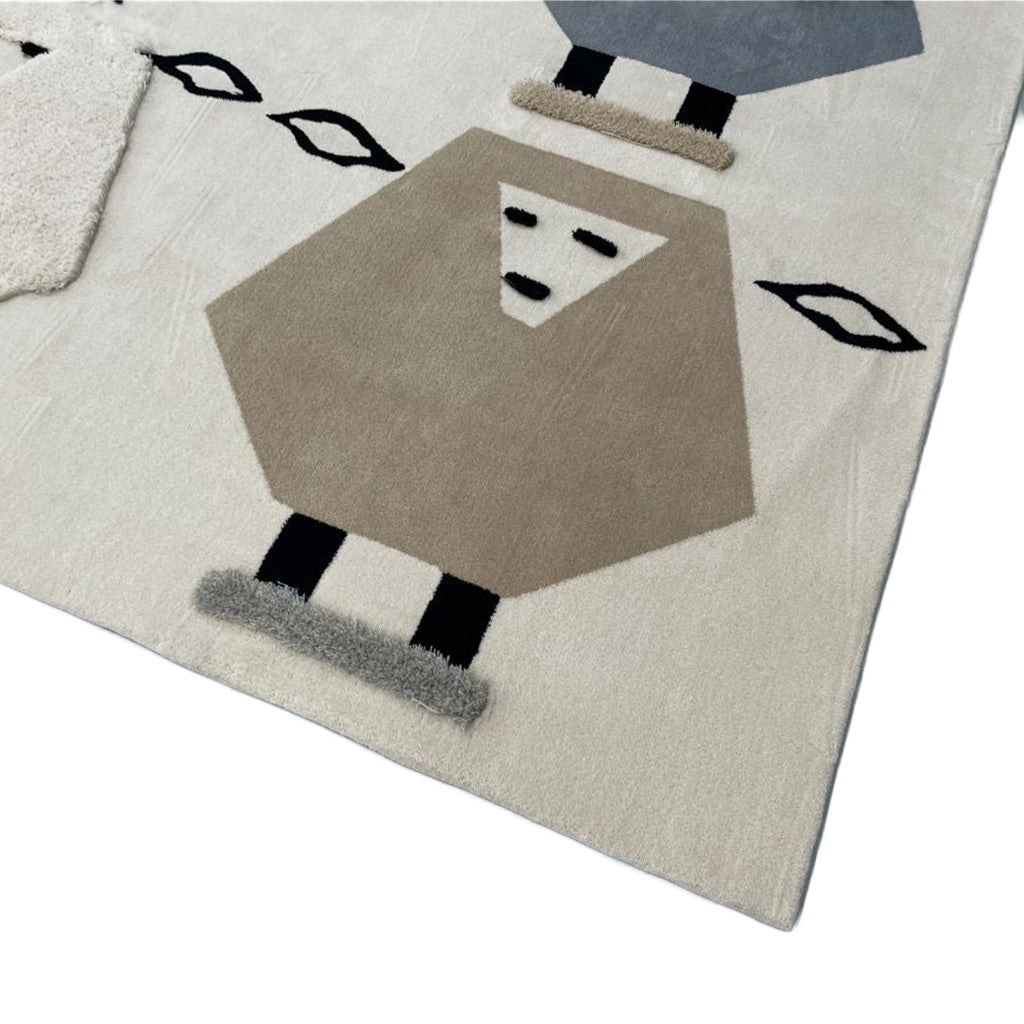 Pre-order 55 Days Delivery 230X160 Cm Woolly Folk Hand Tufted Acrylic Carpet NR-086-2316
