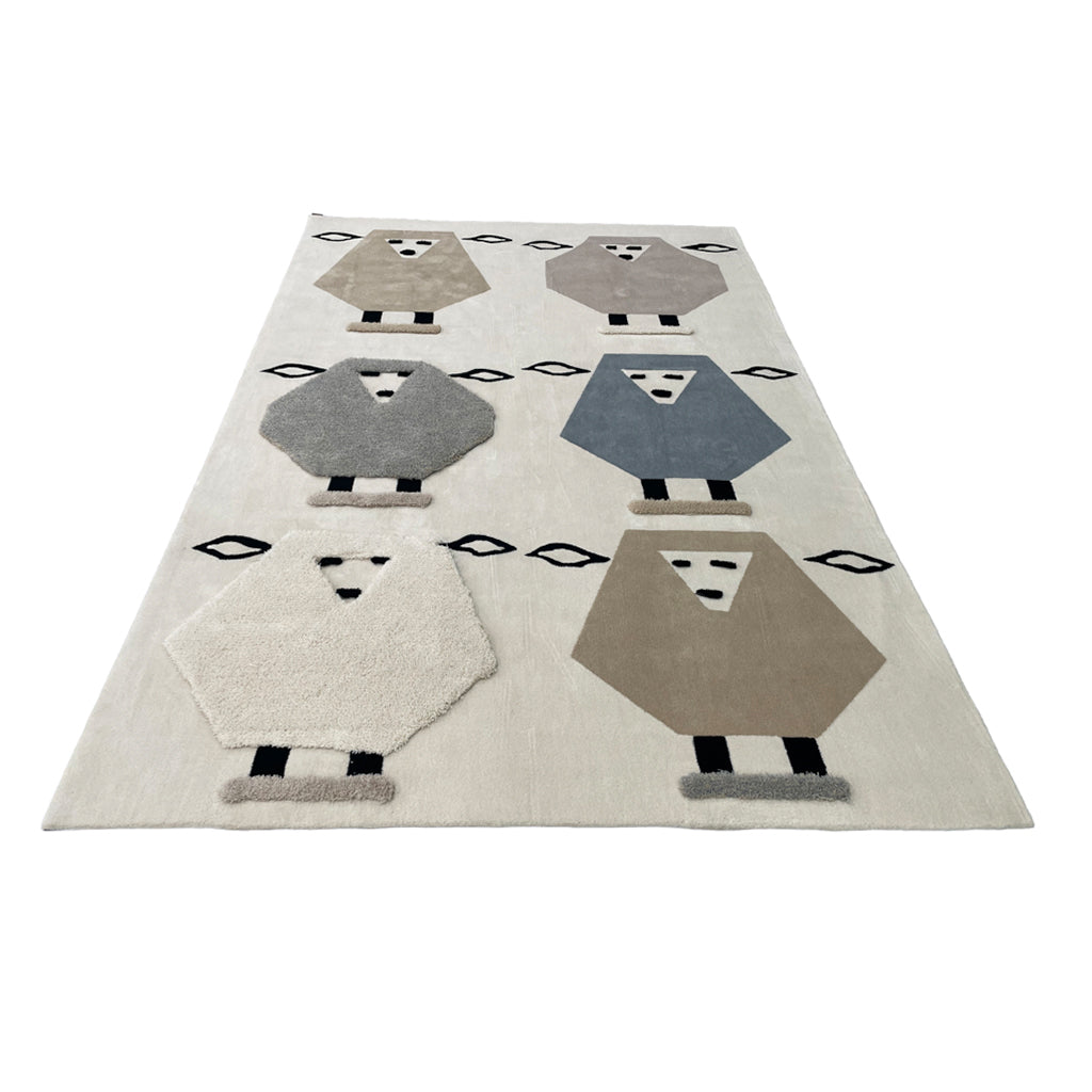 Pre-order 55 Days Delivery 90X60 Cm Woolly Folk Hand Tufted Acrylic Carpet NR-086-9060