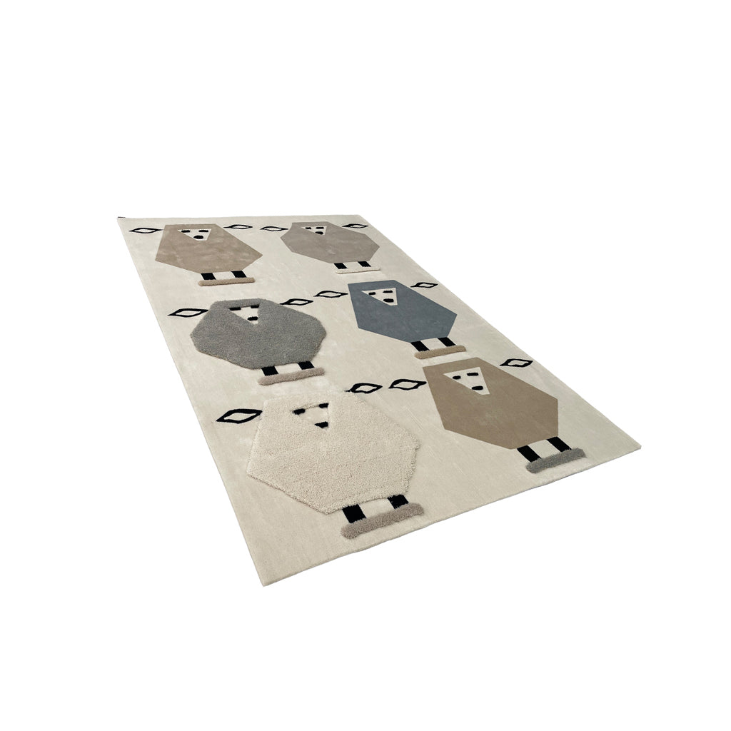 Pre-order 55 Days Delivery 90X60 Cm Woolly Folk Hand Tufted Acrylic Carpet NR-086-9060