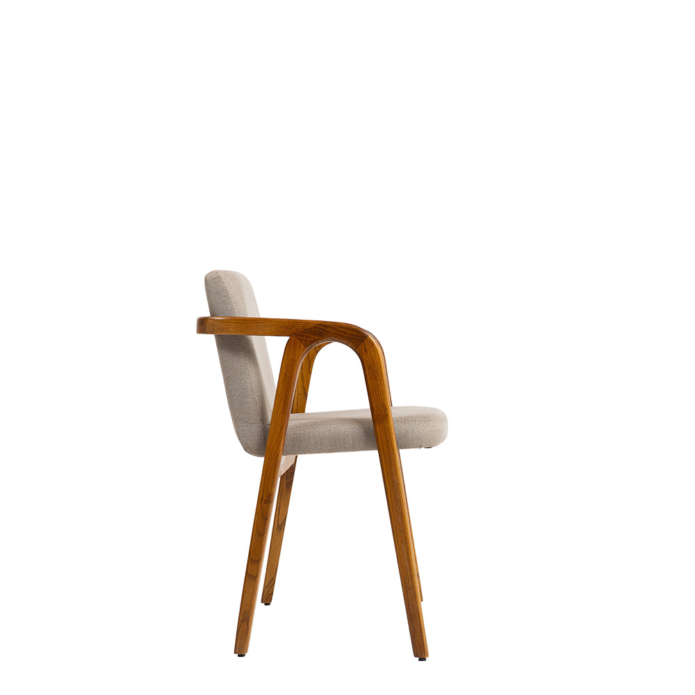 Natura Solid Ash Wood Chair Beige-Light Walnut -  Chairs - ebarza Furniture UAE | Shop Modern Furniture in Abu Dhabi & Dubai - مفروشات ايبازرا في الامارات | تسوق اثاث عصري وديكورات مميزة في دبي وابوظبي