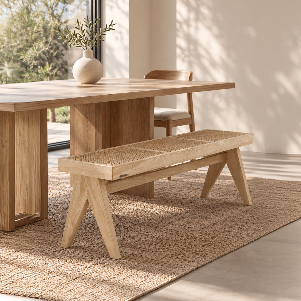 Pre-order 55 Days Delivery Natural Oak with Natural Wood Bench MLL-WB01