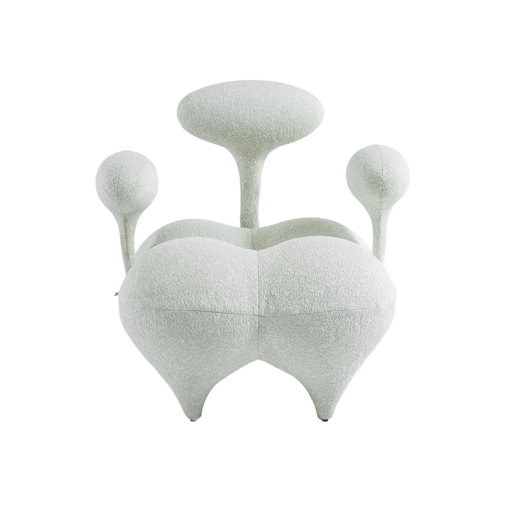 Nodus Lounge Chair PZ-666-L - Beige White -  Lounge Chairs - ebarza Furniture UAE | Shop Modern Furniture in Abu Dhabi & Dubai - مفروشات ايبازرا في الامارات | تسوق اثاث عصري وديكورات مميزة في دبي وابوظبي