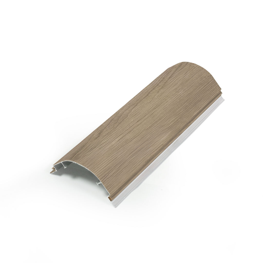 320H-ALUMINUM PROFILE- DESIGN SHAPE: Outcorner trim COLOUR : North American Oak-H199