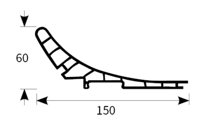 15*350 CM OUT CURVE WPC Wall Panel-OC MODLE: 150YYB  COLOUR : Light Beige-H205YP