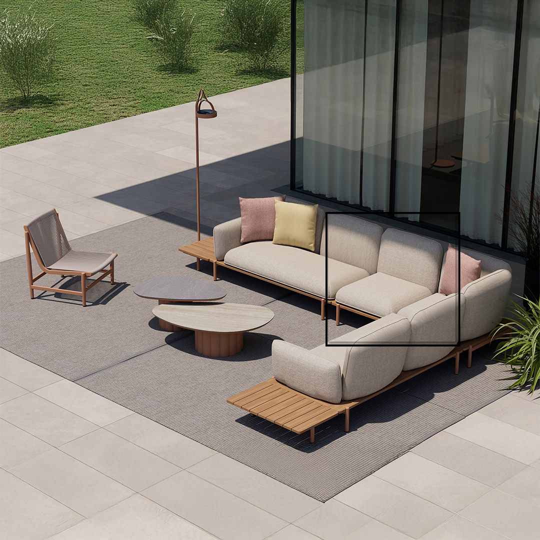Pre-order 25 Days Delivery PILLOW CENTRAL SINGLE MODULE,WITH ALU SEAT RIM KC8804B07TEX -  Outdoor Sofas - ebarza Furniture UAE | Shop Modern Furniture in Abu Dhabi & Dubai - مفروشات ايبازرا في الامارات | تسوق اثاث عصري وديكورات مميزة في دبي وابوظبي