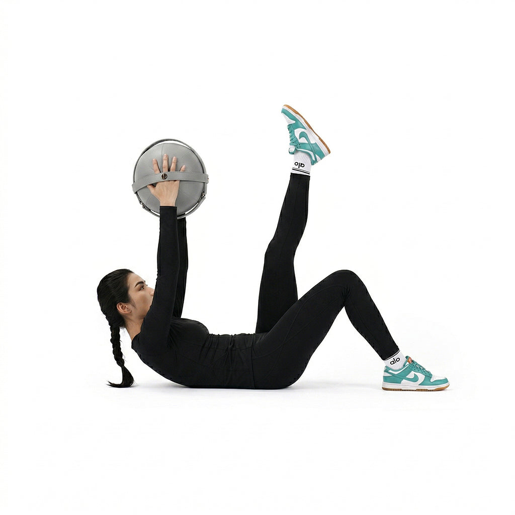 BEACON PVC leather body exercise ball for gym workouts, durable and versatile fitness equipment for core training and stability.
