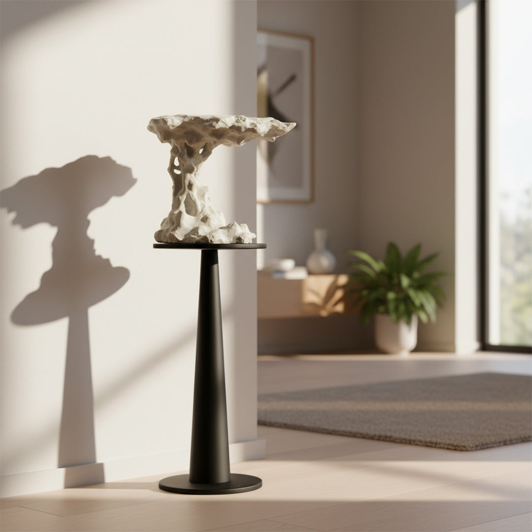 Pale Stone Side Table TL-0144 -  Side Tables - ebarza Furniture UAE | Shop Modern Furniture in Abu Dhabi & Dubai - مفروشات ايبازرا في الامارات | تسوق اثاث عصري وديكورات مميزة في دبي وابوظبي