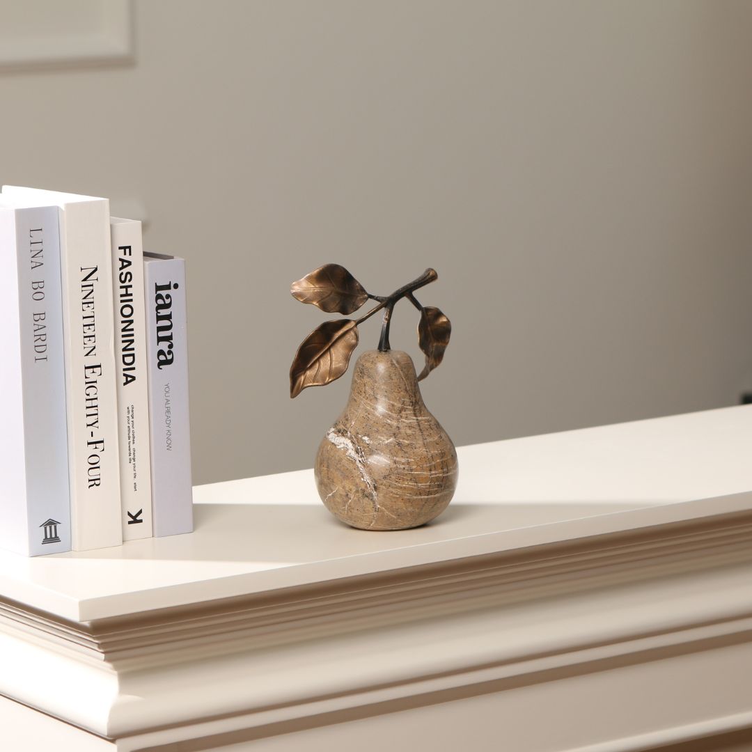 Pre-order 15 Days Delivery Pear Sculpture KA5167B -  Home Decor Figurines - ebarza Furniture UAE | Shop Modern Furniture in Abu Dhabi & Dubai - مفروشات ايبازرا في الامارات | تسوق اثاث عصري وديكورات مميزة في دبي وابوظبي