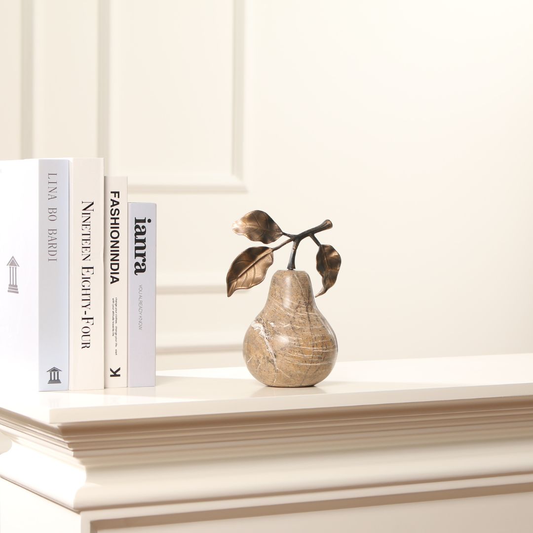 Pre-order 15 Days Delivery Pear Sculpture KA5167B -  Home Decor Figurines - ebarza Furniture UAE | Shop Modern Furniture in Abu Dhabi & Dubai - مفروشات ايبازرا في الامارات | تسوق اثاث عصري وديكورات مميزة في دبي وابوظبي