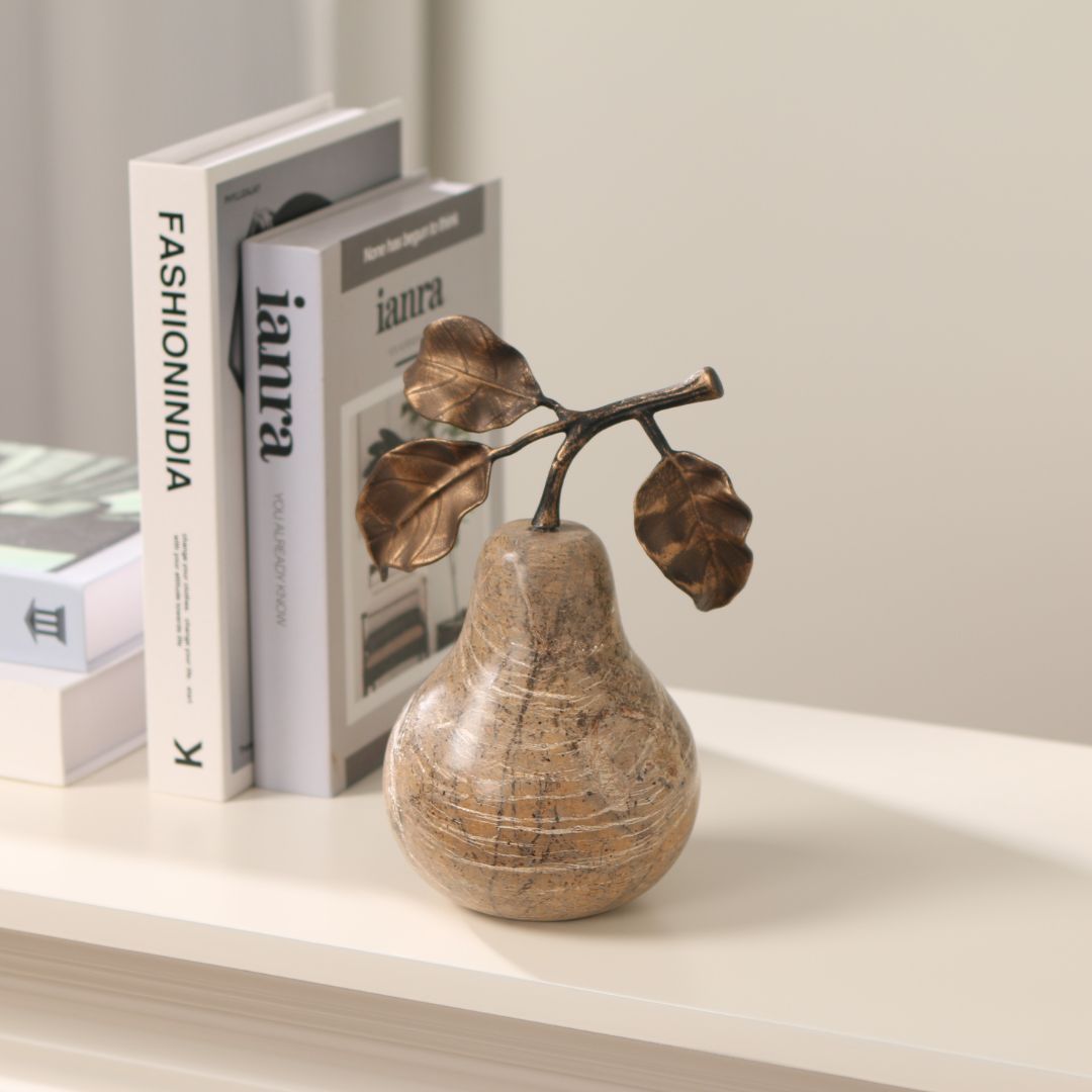 Pre-order 15 Days Delivery Pear Sculpture KA5167B -  Home Decor Figurines - ebarza Furniture UAE | Shop Modern Furniture in Abu Dhabi & Dubai - مفروشات ايبازرا في الامارات | تسوق اثاث عصري وديكورات مميزة في دبي وابوظبي