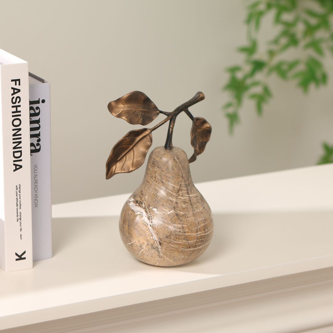 Pre-order 15 Days Delivery Pear Sculpture KA5167B -  Home Decor Figurines - ebarza Furniture UAE | Shop Modern Furniture in Abu Dhabi & Dubai - مفروشات ايبازرا في الامارات | تسوق اثاث عصري وديكورات مميزة في دبي وابوظبي