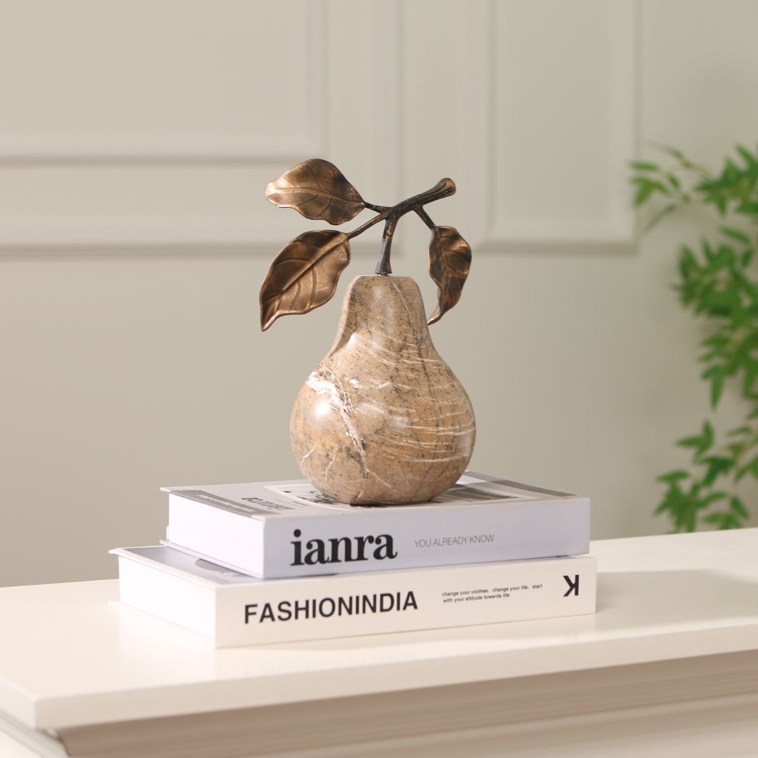 Pre-order 15 Days Delivery Pear Sculpture KA5167B -  Home Decor Figurines - ebarza Furniture UAE | Shop Modern Furniture in Abu Dhabi & Dubai - مفروشات ايبازرا في الامارات | تسوق اثاث عصري وديكورات مميزة في دبي وابوظبي