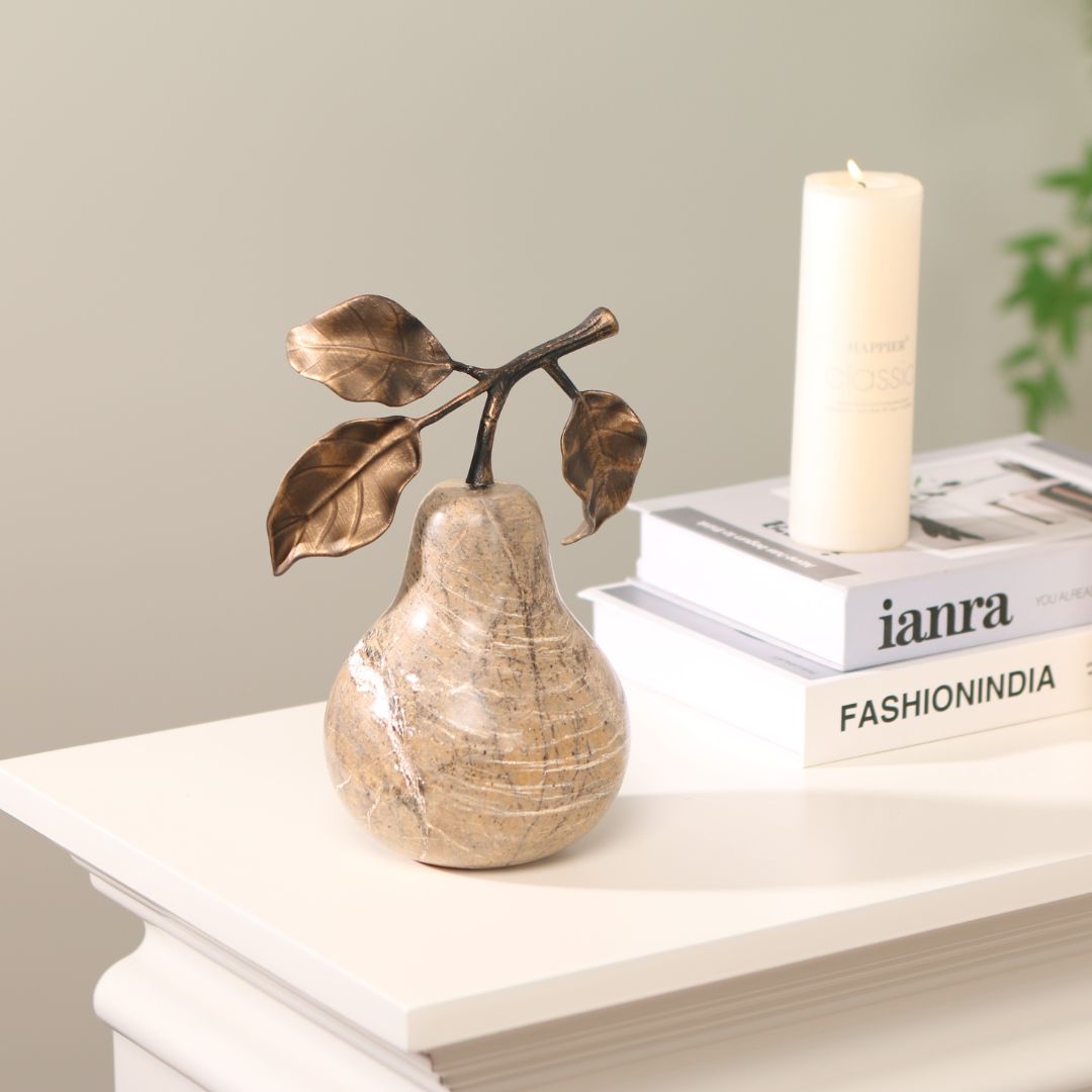 Pre-order 15 Days Delivery Pear Sculpture KA5167B -  Home Decor Figurines - ebarza Furniture UAE | Shop Modern Furniture in Abu Dhabi & Dubai - مفروشات ايبازرا في الامارات | تسوق اثاث عصري وديكورات مميزة في دبي وابوظبي